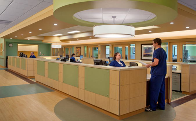 Image of laminate being used in a Healthcare setting - Click to view popup lightbox with more images